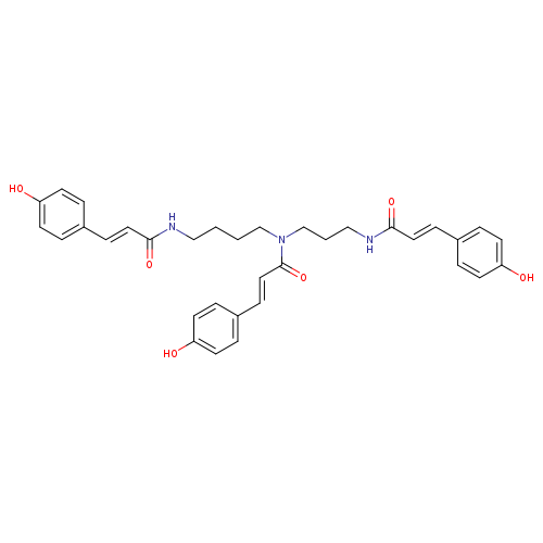 2-PROPENAMIDE, 3-(4-HYDROXYPHENYL)-N-[4-[[(2E)-3-(4-HYDROXYPHENYL)-1-OXO-2-PROPEN-1-YL]AMINO]BUTYL]-N-[3-[[(2E)-3-(4-HYDROXYPHENYL)-1-OXO-2-PROPEN-1-YL]AMINO]PROPYL]-, (2E)-