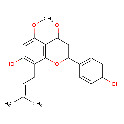 4H-1-Benzopyran-4-one,2,3-dihydro-7-hydroxy-2-(4-hydroxyphenyl)-5-methoxy-8-(3-methyl-2-butenyl)-, (2S)-