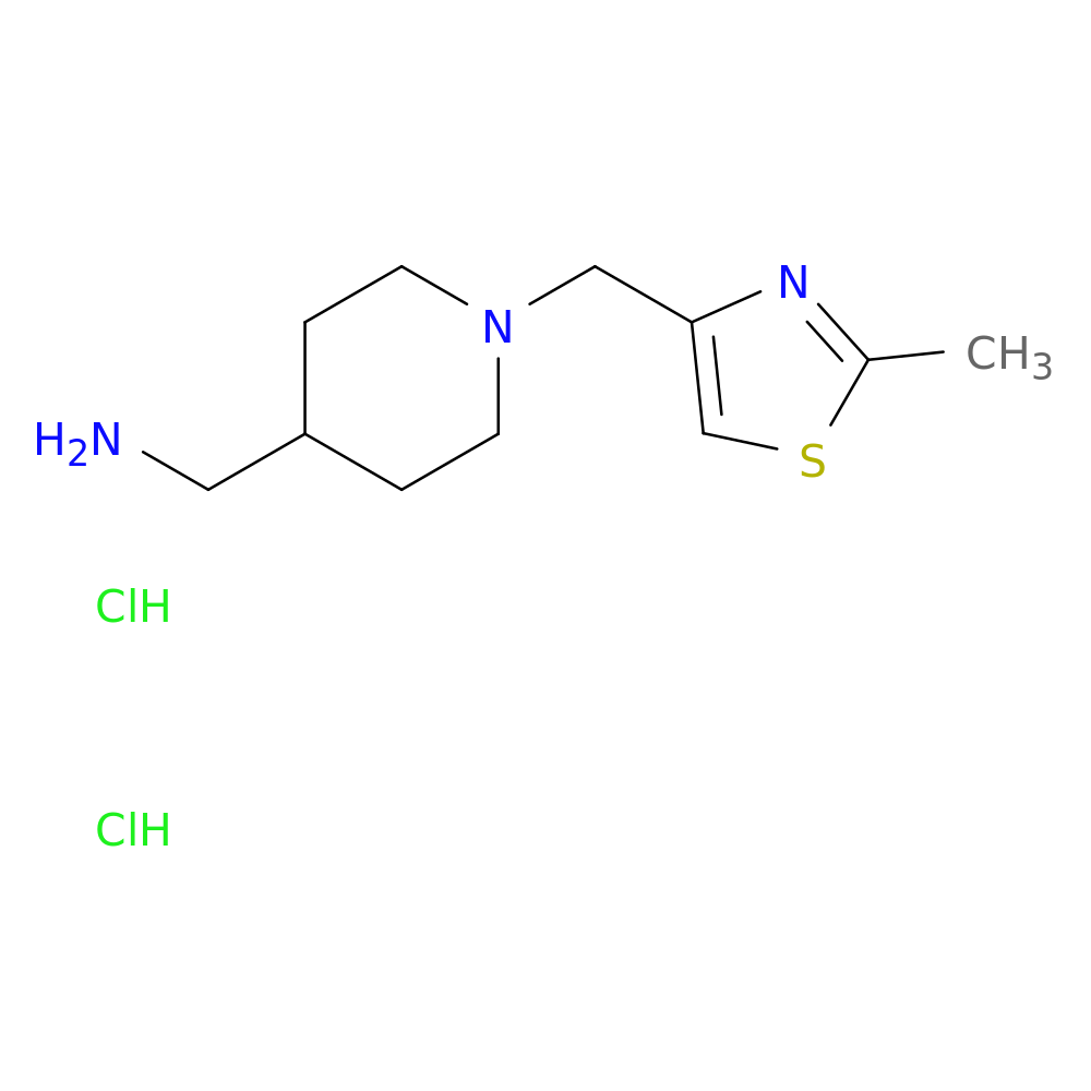 1-{1-[(2-methyl-1,3-thiazol-4-yl)methyl]piperidin-4-yl}methanamine dihydrochloride