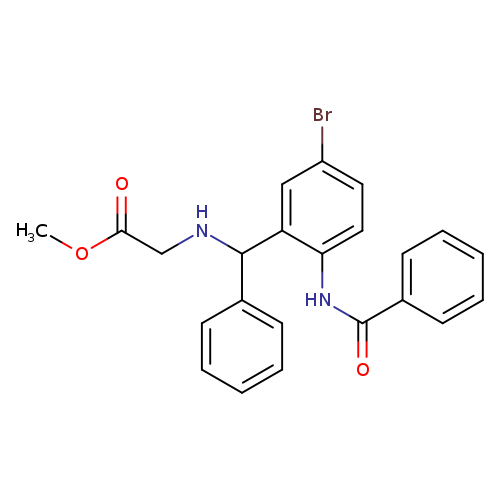methyl 2-{[(2-benzamido-5-bromophenyl)(phenyl)methyl]amino}acetate