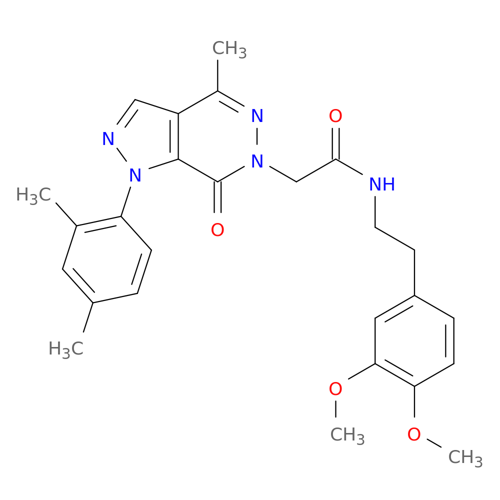 N-[2-(3,4-dimethoxyphenyl)ethyl]-2-[1-(2,4-dimethylphenyl)-4-methyl-7-oxo-1H,6H,7H-pyrazolo[3,4-d]pyridazin-6-yl]acetamide