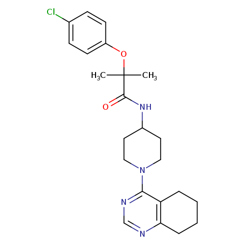 2-(4-chlorophenoxy)-2-methyl-N-[1-(5,6,7,8-tetrahydroquinazolin-4-yl)piperidin-4-yl]propanamide