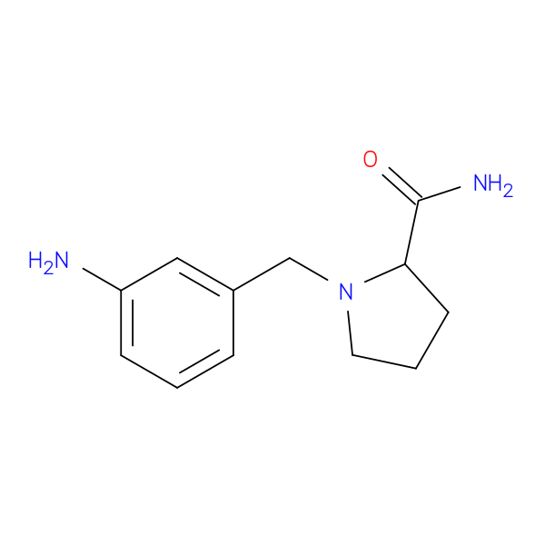 1-[(3-aminophenyl)methyl]pyrrolidine-2-carboxamide