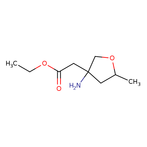 ethyl 2-(3-amino-5-methyloxolan-3-yl)acetate