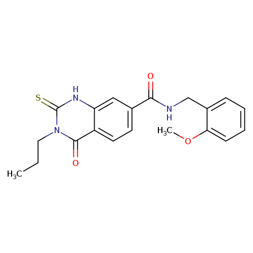 N-[(2-methoxyphenyl)methyl]-4-oxo-3-propyl-2-sulfanylidene-1,2,3,4-tetrahydroquinazoline-7-carboxamide