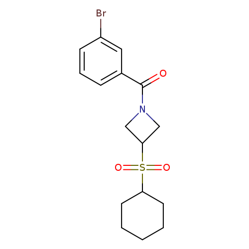 1-(3-bromobenzoyl)-3-(cyclohexanesulfonyl)azetidine