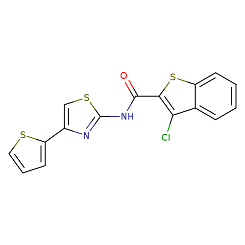 3-chloro-N-[4-(thiophen-2-yl)-1,3-thiazol-2-yl]-1-benzothiophene-2-carboxamide