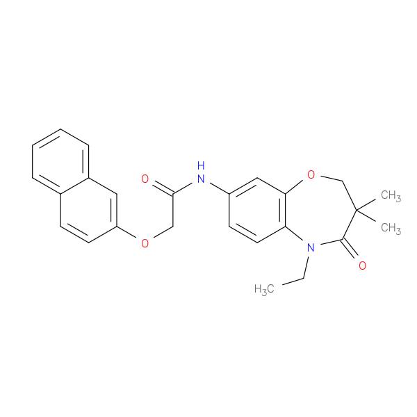 N-(5-ethyl-3,3-dimethyl-4-oxo-2,3,4,5-tetrahydro-1,5-benzoxazepin-8-yl)-2-(naphthalen-2-yloxy)acetamide