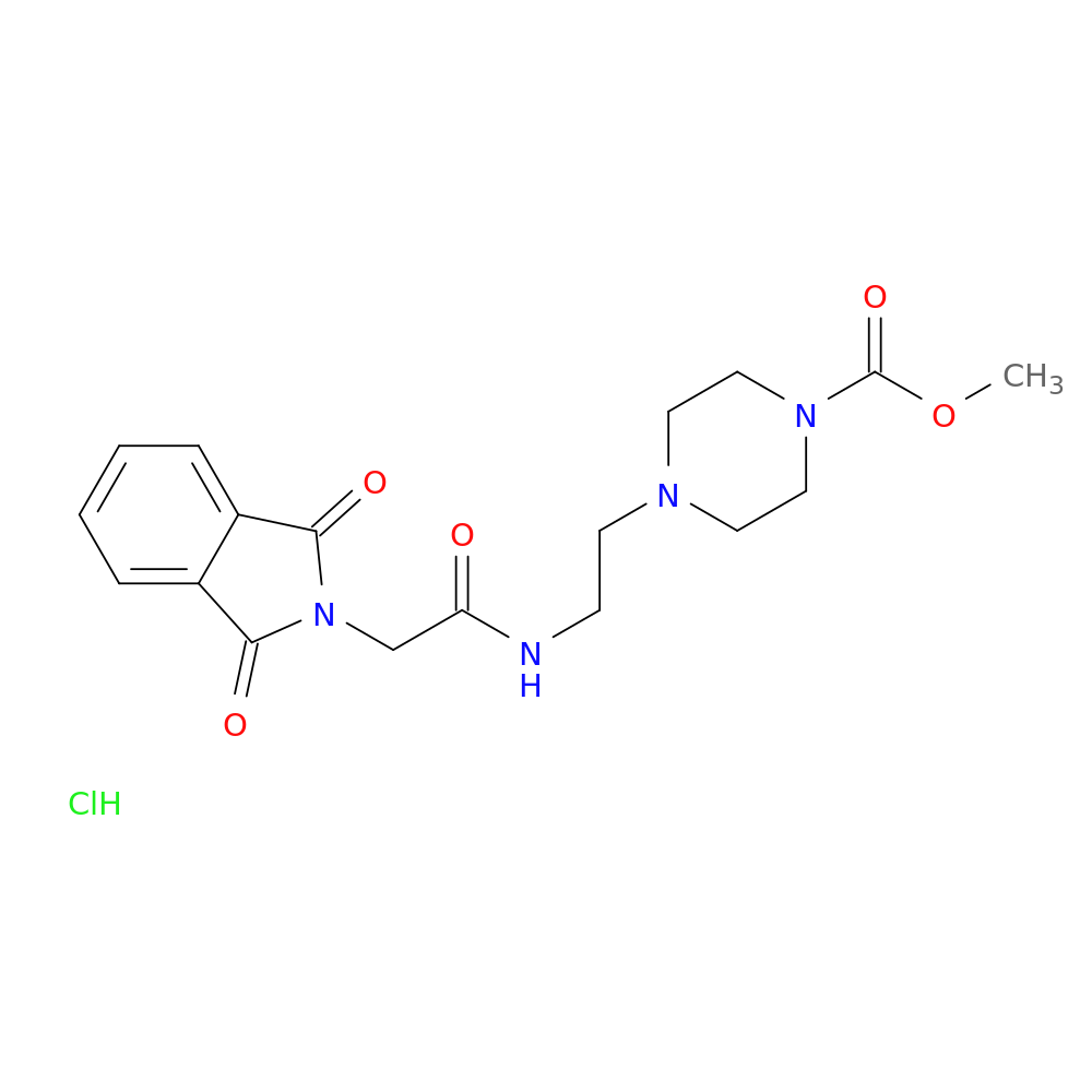 methyl 4-{2-[2-(1,3-dioxo-2,3-dihydro-1H-isoindol-2-yl)acetamido]ethyl}piperazine-1-carboxylate hydrochloride