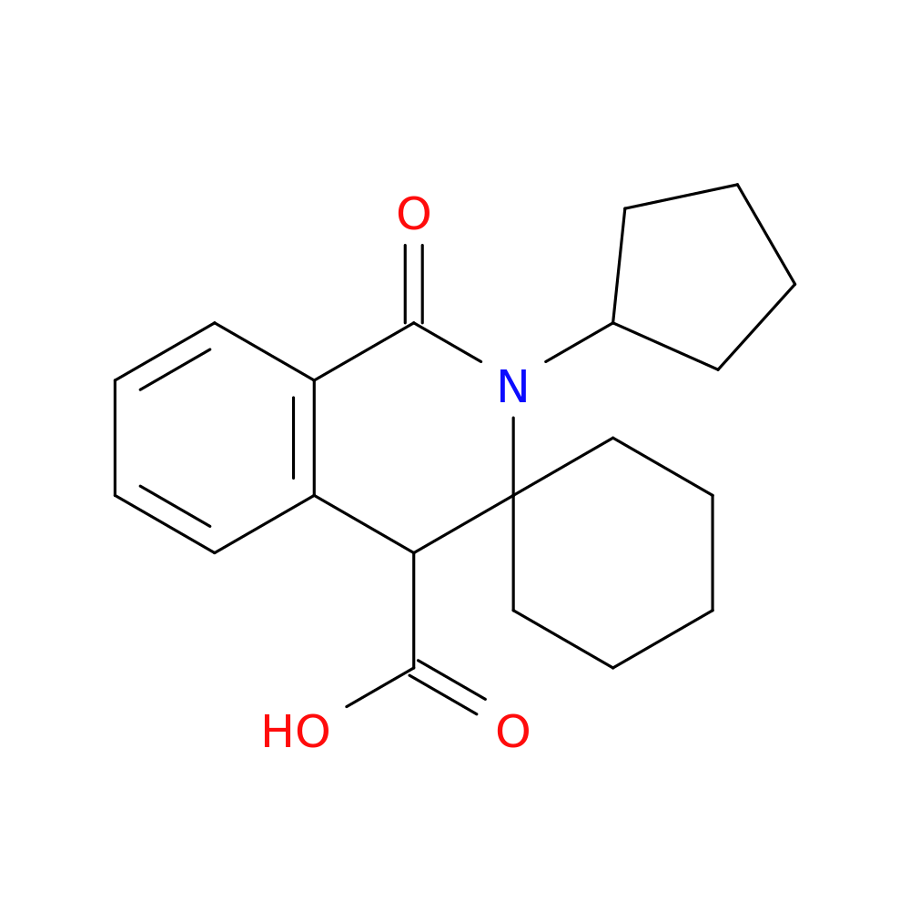 2'-cyclopentyl-1'-oxo-1',4'-dihydro-2'H-spiro[cyclohexane-1,3'-isoquinoline]-4'-carboxylic acid