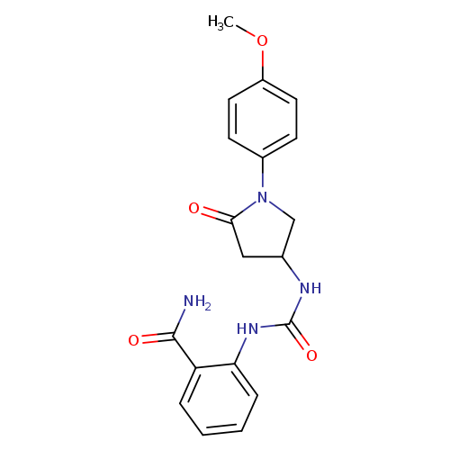 2-({[1-(4-methoxyphenyl)-5-oxopyrrolidin-3-yl]carbamoyl}amino)benzamide