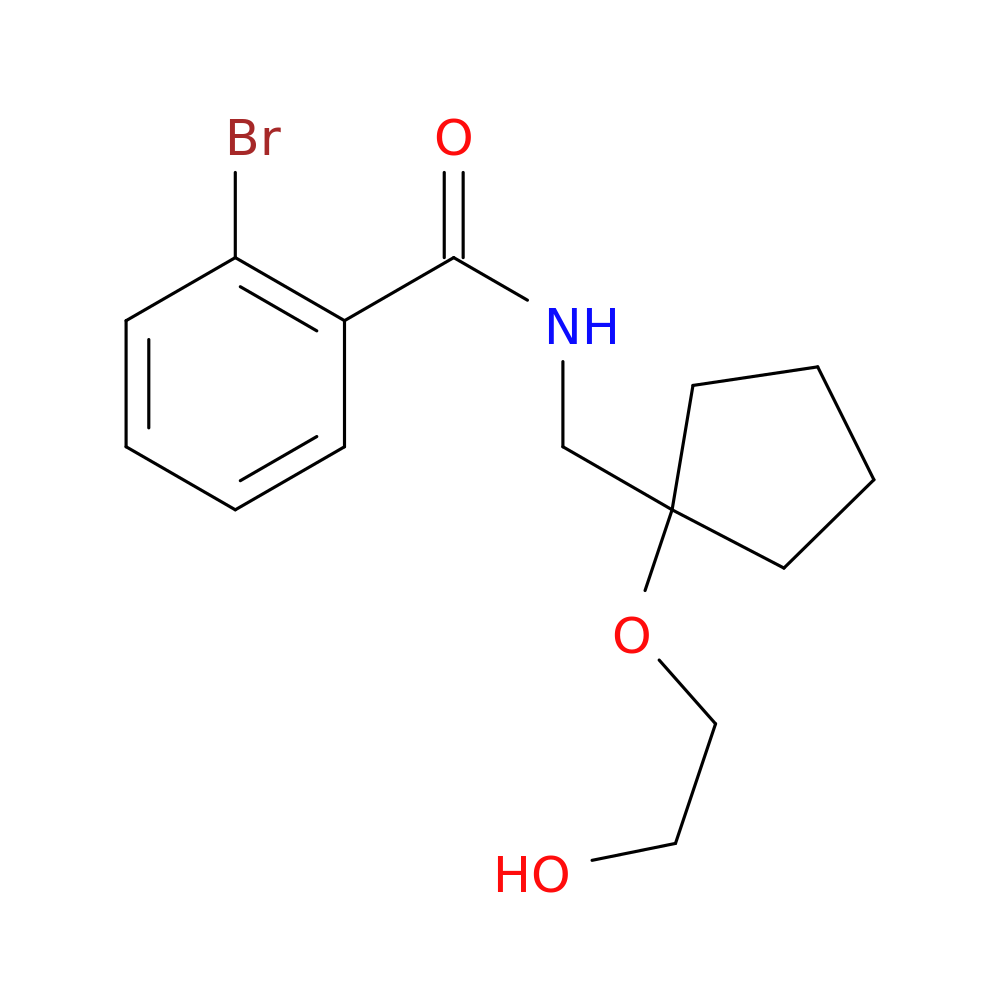2-bromo-N-{[1-(2-hydroxyethoxy)cyclopentyl]methyl}benzamide