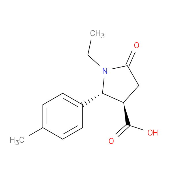 (2R,3R)-1-ethyl-2-(4-methylphenyl)-5-oxopyrrolidine-3-carboxylic acid