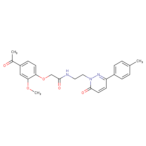 2-(4-acetyl-2-methoxyphenoxy)-N-{2-[3-(4-methylphenyl)-6-oxo-1,6-dihydropyridazin-1-yl]ethyl}acetamide