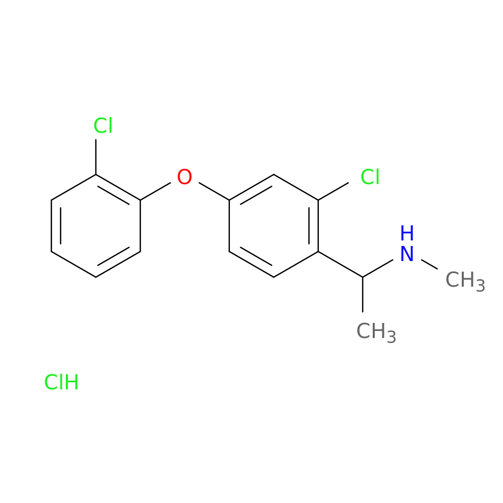 {1-[2-chloro-4-(2-chlorophenoxy)phenyl]ethyl}(methyl)amine hydrochloride