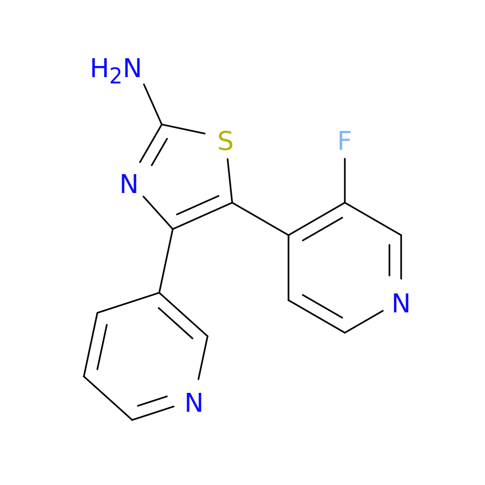 5-(3-fluoropyridin-4-yl)-4-(pyridin-3-yl)-1,3-thiazol-2-amine