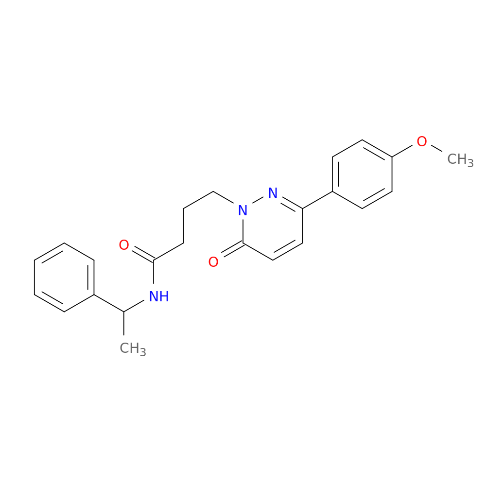 4-[3-(4-methoxyphenyl)-6-oxo-1,6-dihydropyridazin-1-yl]-N-(1-phenylethyl)butanamide