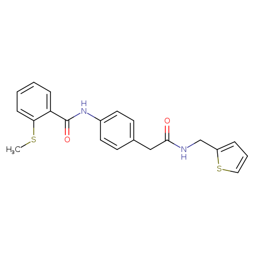 2-(methylsulfanyl)-N-[4-({[(thiophen-2-yl)methyl]carbamoyl}methyl)phenyl]benzamide