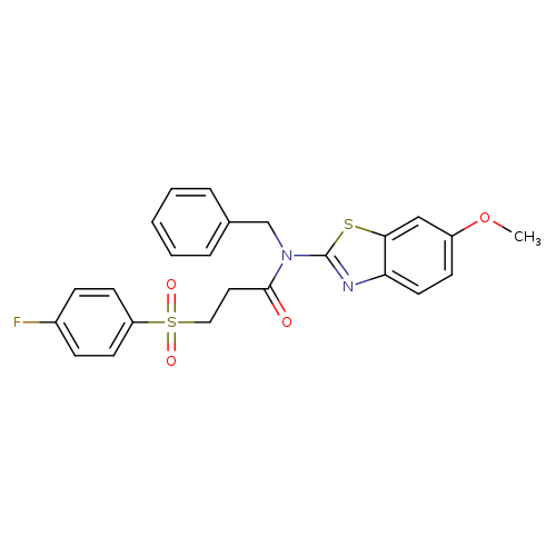 N-benzyl-3-(4-fluorobenzenesulfonyl)-N-(6-methoxy-1,3-benzothiazol-2-yl)propanamide