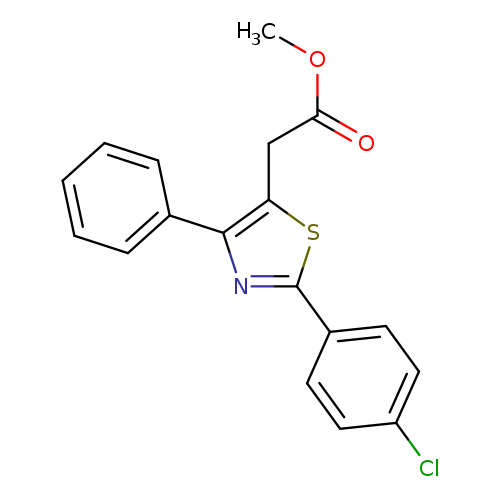 methyl 2-[2-(4-chlorophenyl)-4-phenyl-1,3-thiazol-5-yl]acetate
