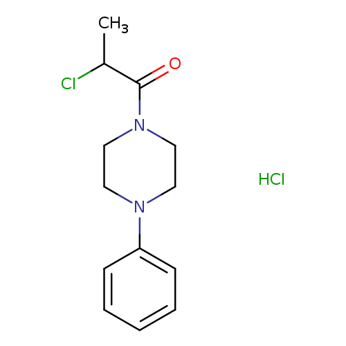 2-chloro-1-(4-phenylpiperazin-1-yl)propan-1-one hydrochloride