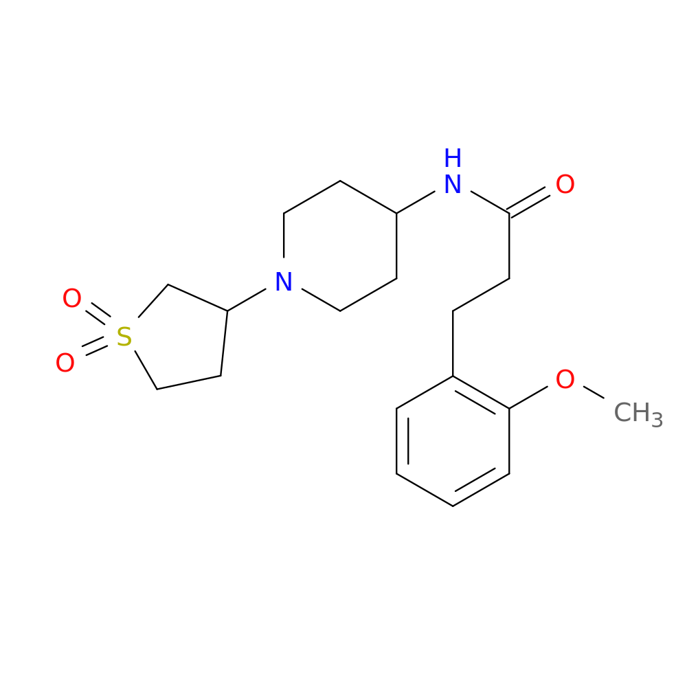 N-[1-(1,1-dioxo-1lambda6-thiolan-3-yl)piperidin-4-yl]-3-(2-methoxyphenyl)propanamide