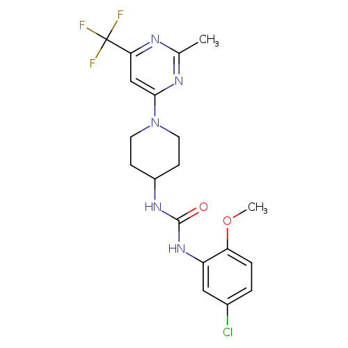 1-(5-chloro-2-methoxyphenyl)-3-{1-[2-methyl-6-(trifluoromethyl)pyrimidin-4-yl]piperidin-4-yl}urea