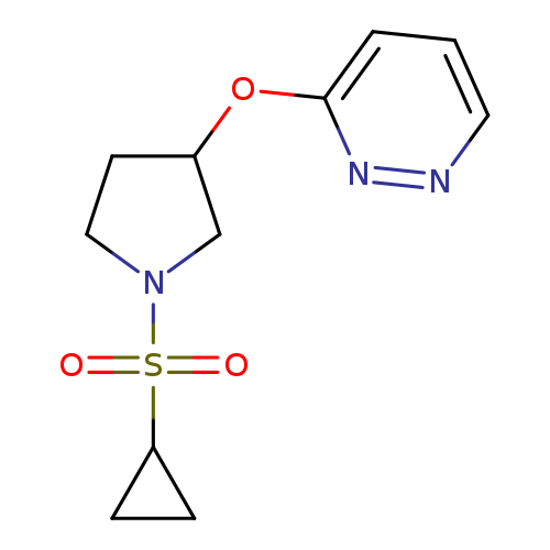 3-{[1-(cyclopropanesulfonyl)pyrrolidin-3-yl]oxy}pyridazine
