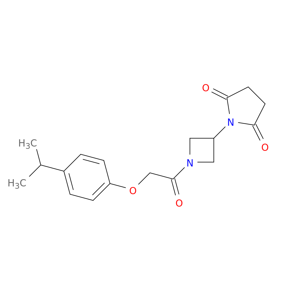 1-(1-{2-[4-(propan-2-yl)phenoxy]acetyl}azetidin-3-yl)pyrrolidine-2,5-dione