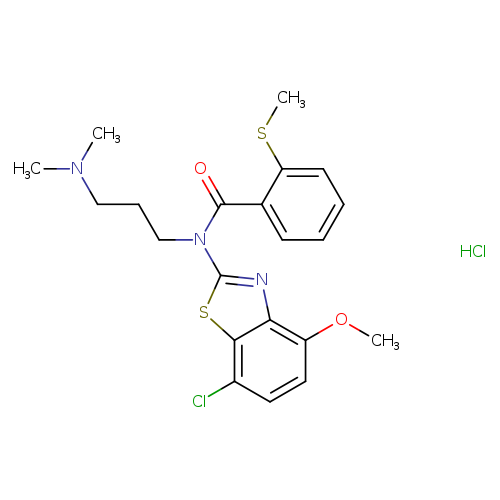 N-(7-chloro-4-methoxy-1,3-benzothiazol-2-yl)-N-[3-(dimethylamino)propyl]-2-(methylsulfanyl)benzamide hydrochloride
