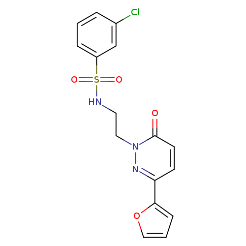 3-chloro-N-{2-[3-(furan-2-yl)-6-oxo-1,6-dihydropyridazin-1-yl]ethyl}benzene-1-sulfonamide
