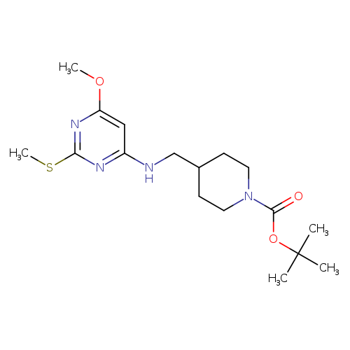 4-[(6-Methoxy-2-methylsulfanyl-pyrimidin-4-ylamino)-methyl]-piperidine-1-carboxylic acid tert-butyl ester