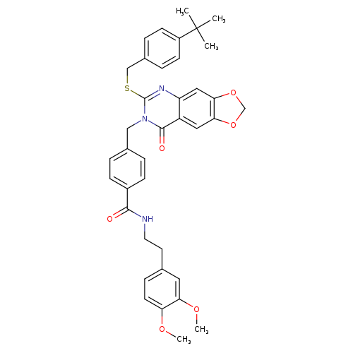 4-[(6-{[(4-tert-butylphenyl)methyl]sulfanyl}-8-oxo-2H,7H,8H-[1,3]dioxolo[4,5-g]quinazolin-7-yl)methyl]-N-[2-(3,4-dimethoxyphenyl)ethyl]benzamide