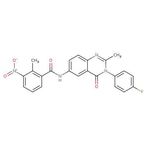 N-[3-(4-fluorophenyl)-2-methyl-4-oxo-3,4-dihydroquinazolin-6-yl]-2-methyl-3-nitrobenzamide