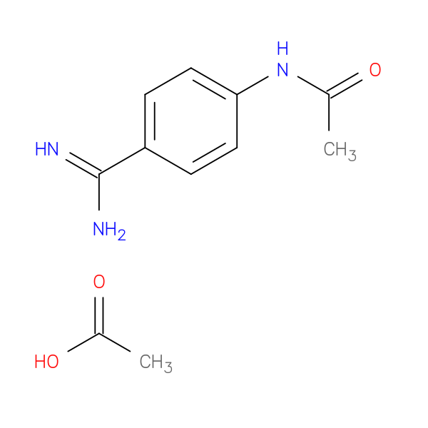 N-(4-carbamimidoylphenyl)acetamide; acetic acid