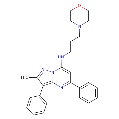 2-methyl-N-[3-(morpholin-4-yl)propyl]-3,5-diphenylpyrazolo[1,5-a]pyrimidin-7-amine