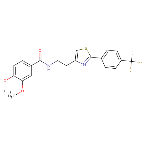 3,4-dimethoxy-N-(2-{2-[4-(trifluoromethyl)phenyl]-1,3-thiazol-4-yl}ethyl)benzamide