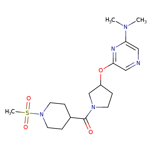 6-{[1-(1-methanesulfonylpiperidine-4-carbonyl)pyrrolidin-3-yl]oxy}-N,N-dimethylpyrazin-2-amine