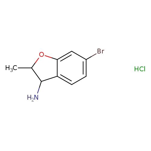 6-bromo-2-methyl-2,3-dihydro-1-benzofuran-3-amine hydrochloride, Mixture of diastereomers