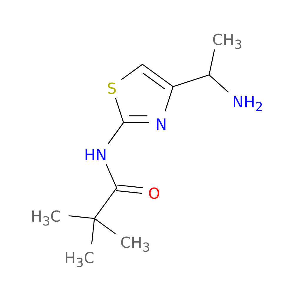 N-[4-(1-aminoethyl)-1,3-thiazol-2-yl]-2,2-dimethylpropanamide