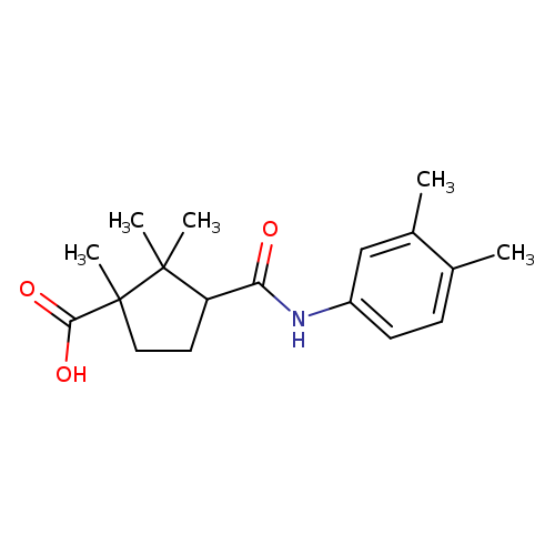 3-[(3,4-dimethylphenyl)carbamoyl]-1,2,2-trimethylcyclopentane-1-carboxylic acid