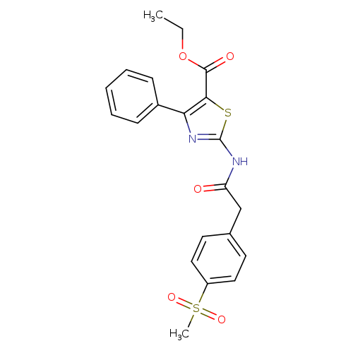 ethyl 2-[2-(4-methanesulfonylphenyl)acetamido]-4-phenyl-1,3-thiazole-5-carboxylate