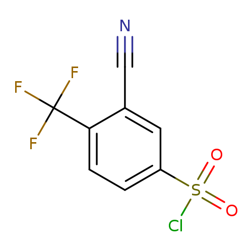 3-cyano-4-(trifluoromethyl)benzene-1-sulfonyl chloride