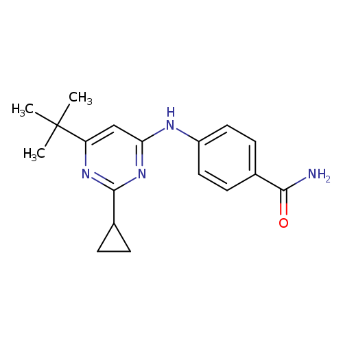 4-[(6-tert-butyl-2-cyclopropylpyrimidin-4-yl)amino]benzamide