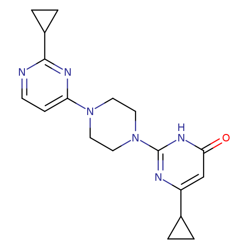 6-cyclopropyl-2-[4-(2-cyclopropylpyrimidin-4-yl)piperazin-1-yl]-3,4-dihydropyrimidin-4-one