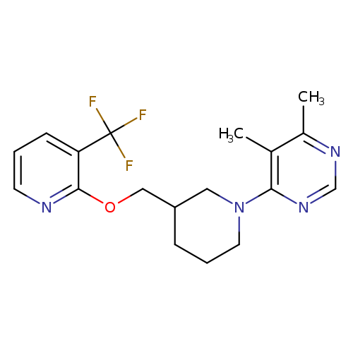 4,5-dimethyl-6-[3-({[3-(trifluoromethyl)pyridin-2-yl]oxy}methyl)piperidin-1-yl]pyrimidine