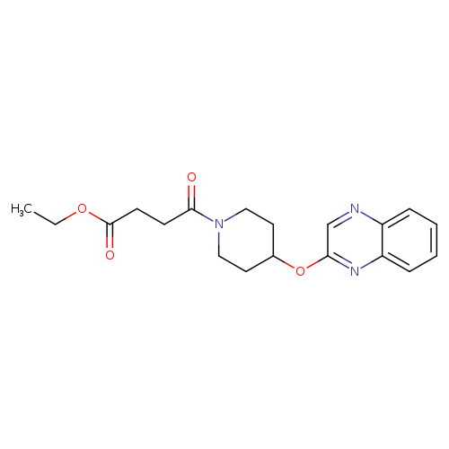 ethyl 4-oxo-4-[4-(quinoxalin-2-yloxy)piperidin-1-yl]butanoate