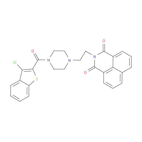 3-{2-[4-(3-chloro-1-benzothiophene-2-carbonyl)piperazin-1-yl]ethyl}-3-azatricyclo[7.3.1.0^{5,13}]trideca-1(13),5,7,9,11-pentaene-2,4-dione