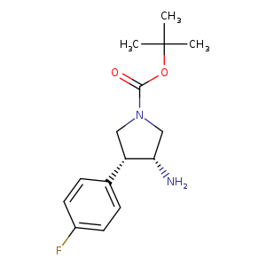 1-PYRROLIDINECARBOXYLIC ACID, 3-AMINO-4-(4-FLUOROPHENYL)-, 1,1-DIMETHYLETHYL ESTER, (3R,4R)-REL-