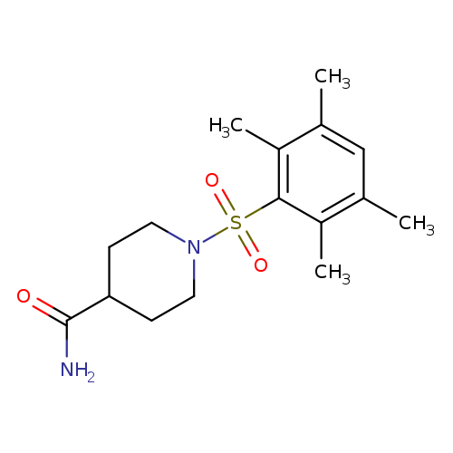 1-(2,3,5,6-tetramethylbenzenesulfonyl)piperidine-4-carboxamide